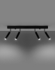 Reflektorki tuby na listwie lampa spot 4 punktowa czarna EYETECH 4xG9