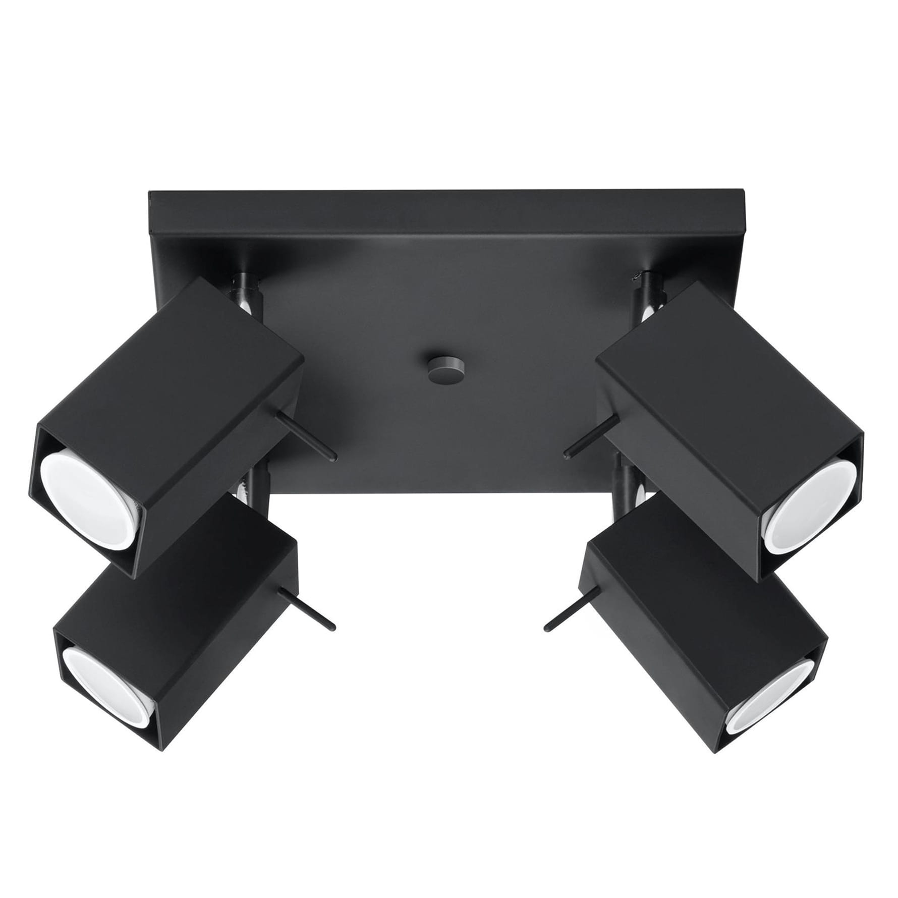 Spot 4 punktowy czarny MERIDA 4 GU10