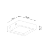 Plafon betonowy LED RIZA 18W 3000K wymiary