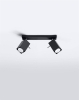Lampa MERIDA 2L sufitowa 2 punktowa czarna GU10