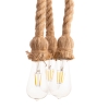 Lampa lina konopna 3 x sznur jutowy 100 cm E27 biała
