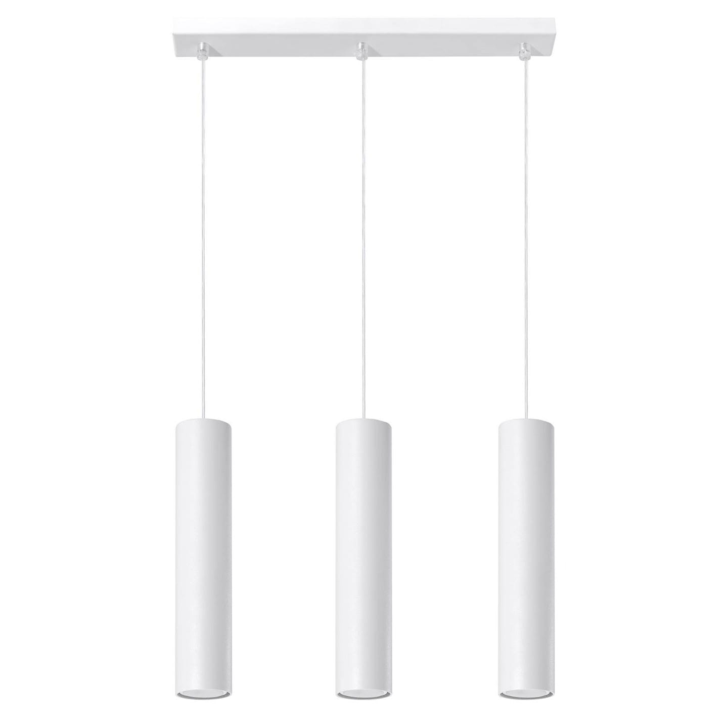 Lampa wisząca tuba potrójna LAGOS biała