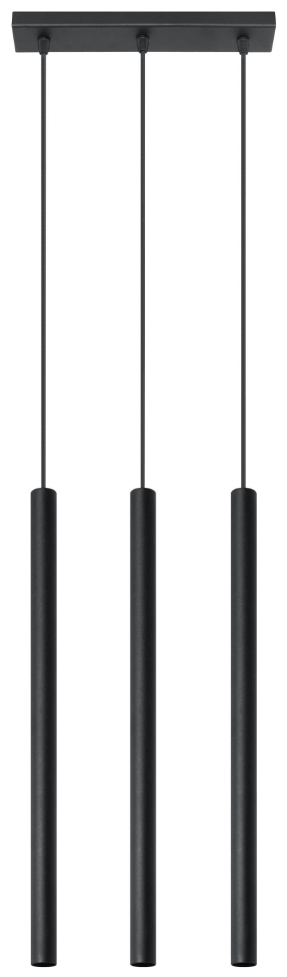 Lampa wisząca sople PASTELO czarna potrójna G9 LED