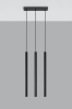 Lampa wisząca sople PASTELO czarna potrójna G9 LED