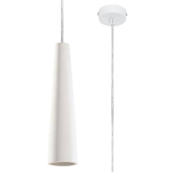 Lampa ceramiczna wisząca stożek ELECTRA biała