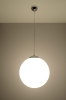 Lampa wisząca kula biała mleczne szkło UGO chrom E27