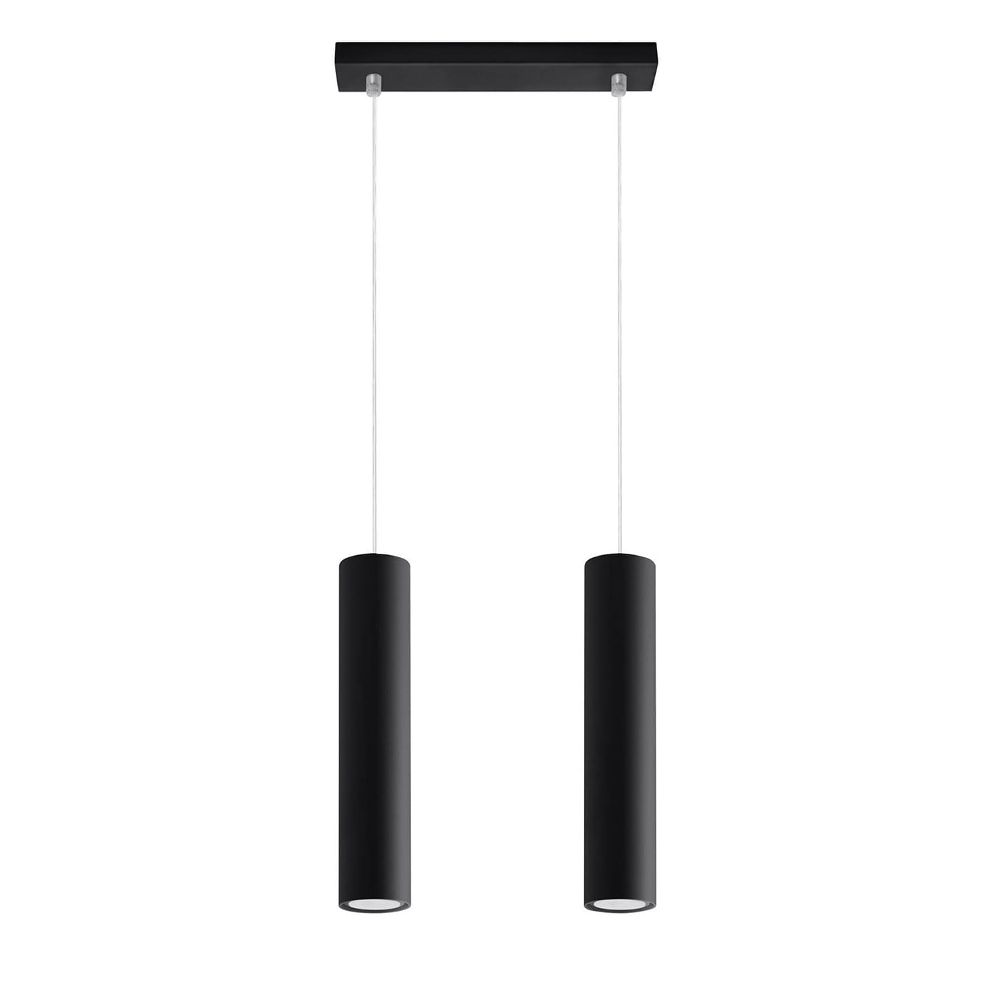 Lampa wisząca tuba czarna LAGOS podwójna