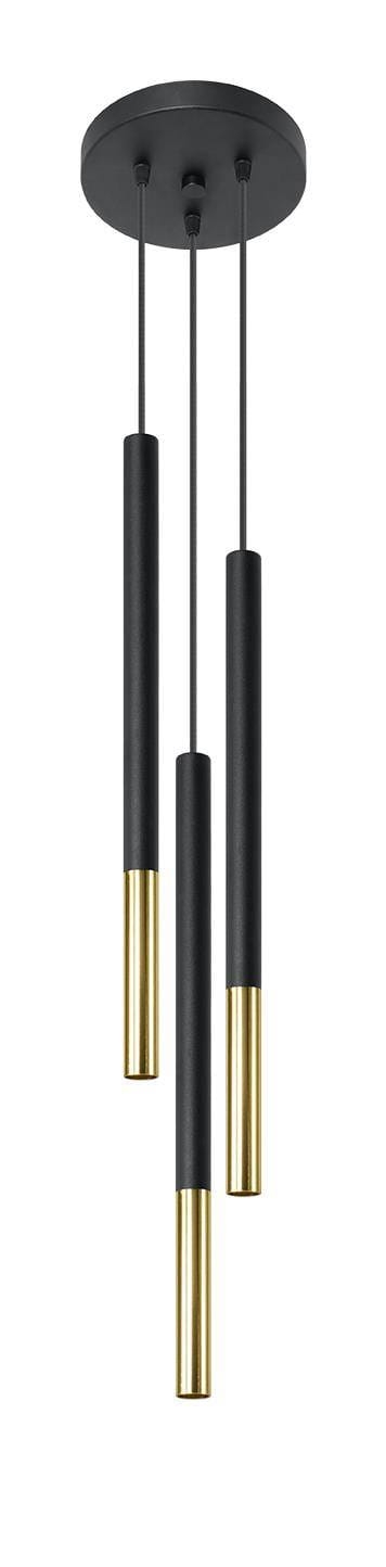 Lampa wisząca sople PASTELO czarno złote G9 LED