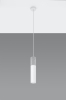 Lampa tuba wisząca BORGIO biała beton