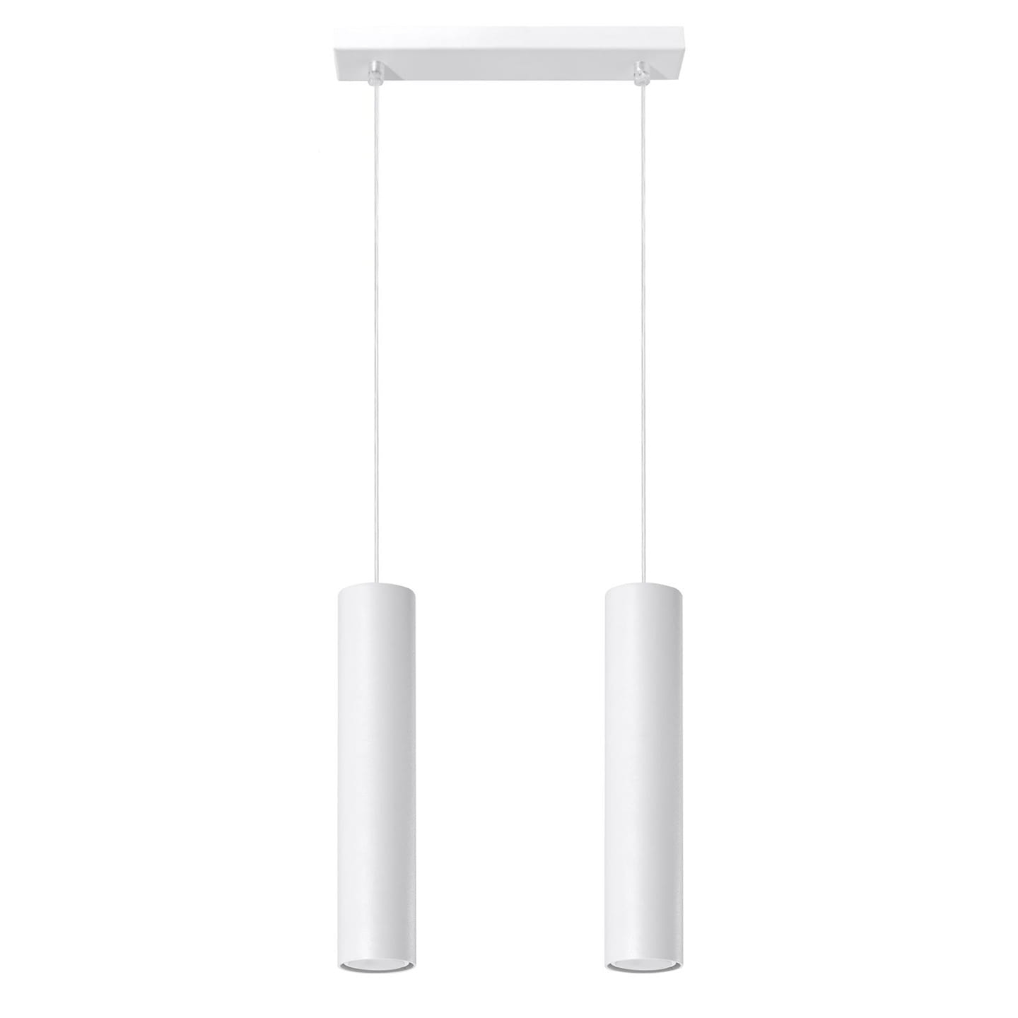 Lampa wisząca tuba potrójna LAGOS biała