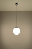 Lampa wisząca kula biała mleczne szkło UGO 20 chrom E27