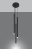 Lampa wisząca sople PASTELO czarna G9 LED