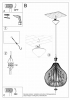 Lampa wisząca drewniana skandynawska APRILLA montaż