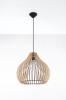 Lampa wisząca APRILLA skandynawska drewniana