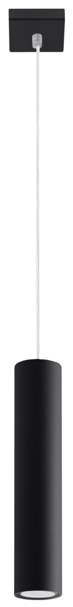 Lampa wisząca tuba czarna LAGOS