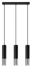 Lampa tuba wisząca potrójna LOOPEZ czarna chrom