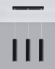 Lampa wisząca tuba czarna LAGOS potrójna