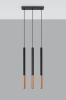 Lampa wisząca sople MOZAICA czarno miedziana potrójna G9 LED