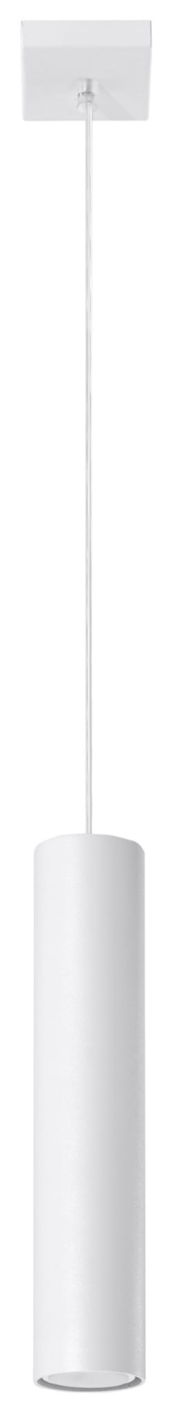 Lampa wisząca tuba LAGOS biała