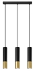 Lampa tuba wisząca potrójna LOOPEZ czarno złota