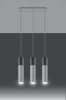 Lampa wisząca tuba potrójna BORGIO biała beton