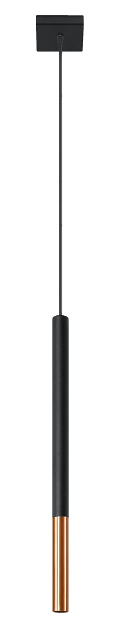 Lampa wisząca sopel MOZAICA czarno miedziana G9 LED