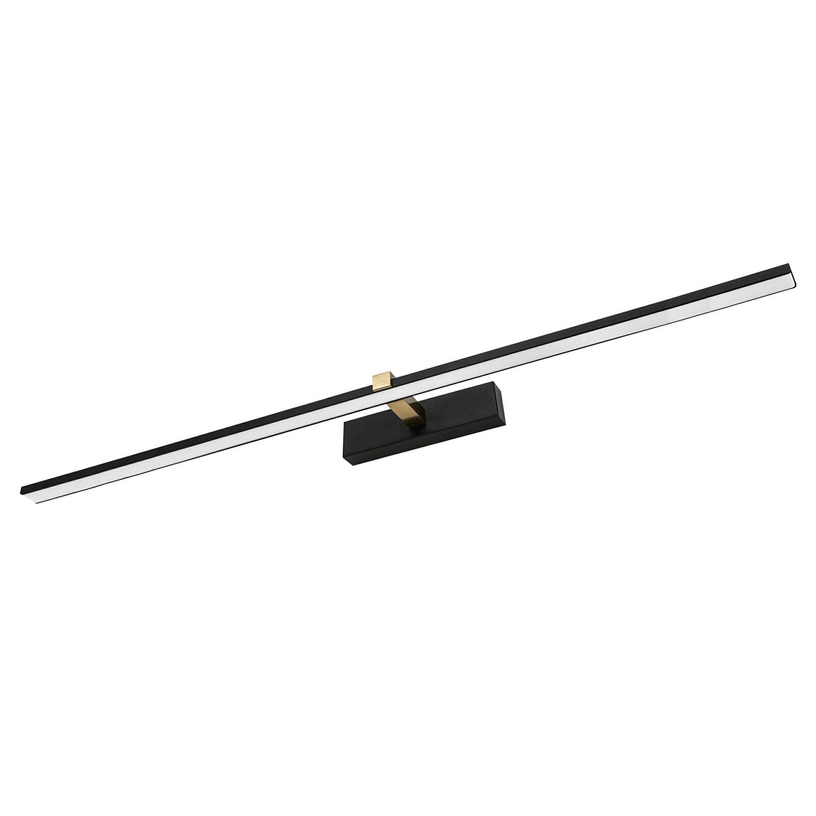 Czarno złoty kinkiet nad lustro VENUS 24W neutralny IP44 120 cm