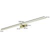Kinkiet łazienkowy nad lustro złoty VENUS 24W IP44 120 cm wymiary