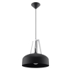 Lampa wisząca skandynawska czarna CASCO białe drewno