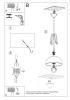 Lampa wisząca skandynawska czarna CASCO białe drewno
