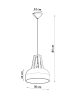 Lampa wisząca skandynawska czarna CASCO białe drewno