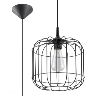 Lampa wisząca druciana biała CELTA E27