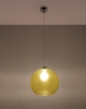 Lampa wisząca szklana kula BALL żółta E27