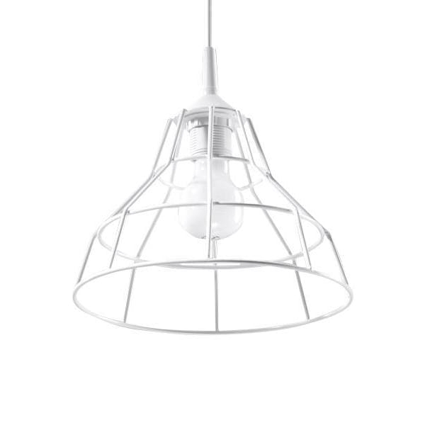 Lampa wisząca druciana biała ANATA E27