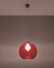 Lampa wisząca kula szklana BALL czerwona E27