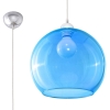 Lampa wisząca kula szklana BALL błękitna E27