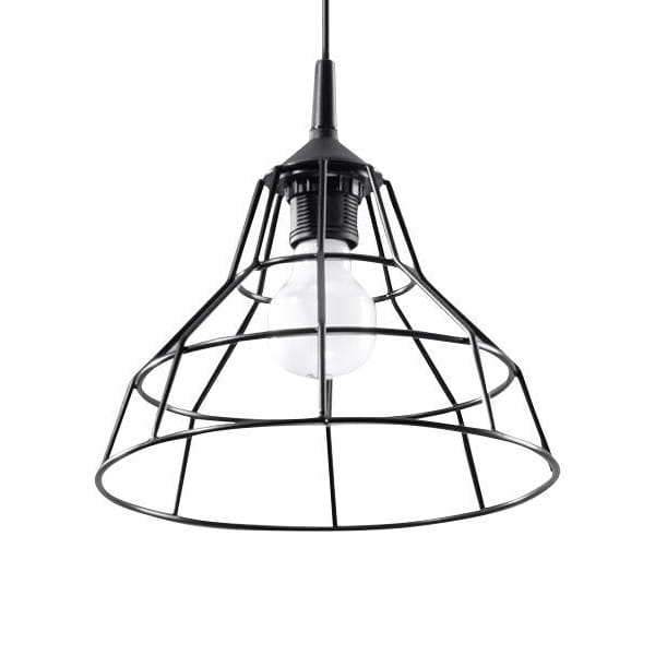 Lampa wisząca druciana czarna ANATA E27