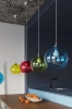 Lampa wisząca kula szklana BALL zielona E27 aranżacja