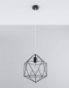 Lampa  druciana wisząca czarna GASPARE E27