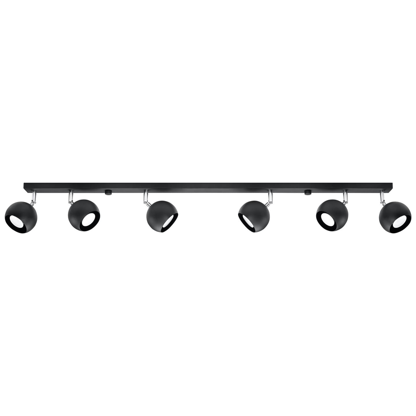 Lampa sufitowa 6 punktowa czarna OCULARE 6xGU10