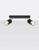 Lampa sufitowa czarno złota 2-punktowa NERO 2xGU10