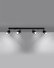 Lampa 4 punktowa NERO 4xGU10 sufitowa czarna chrom