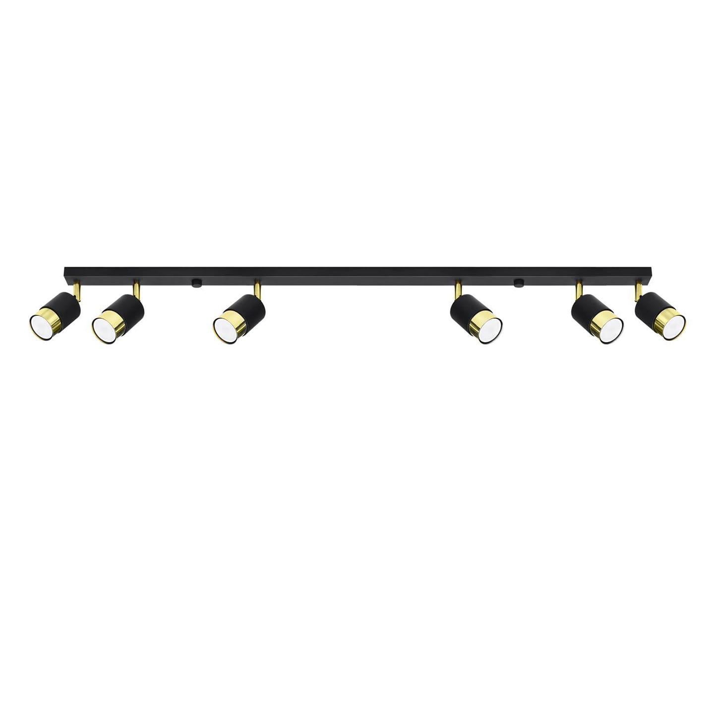 Lampa sufitowa czarno złota 6-punktowa NERO 6xGU10