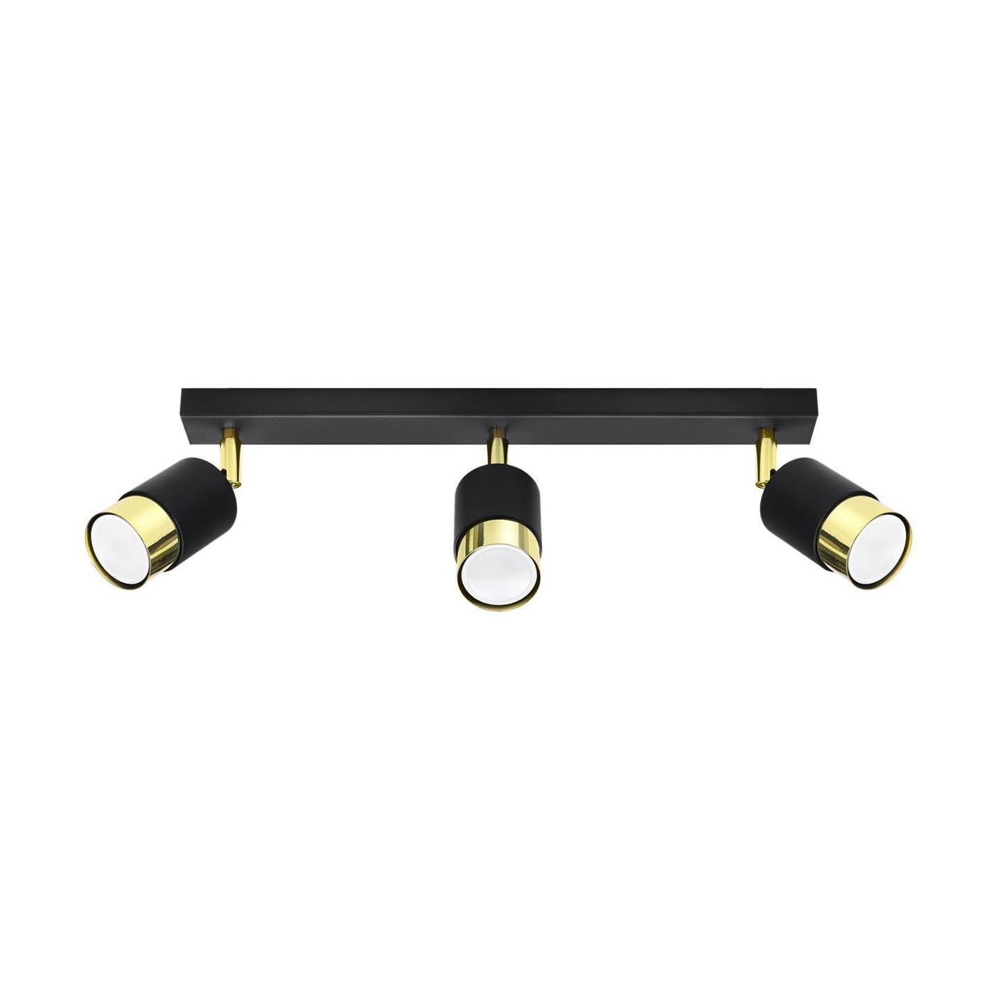 Lampa sufitowa czarno złota 3-punktowa NERO 3xGU10
