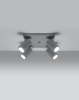 Lampa sufitowa spot szara 4-punktowa RING GU10