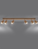 Lampa sufitowa 6 punktowa ZEKE drewniana 6xGU10 dąb