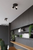 Lampa sufitowa 3-punktowa spot czarna RING GU10