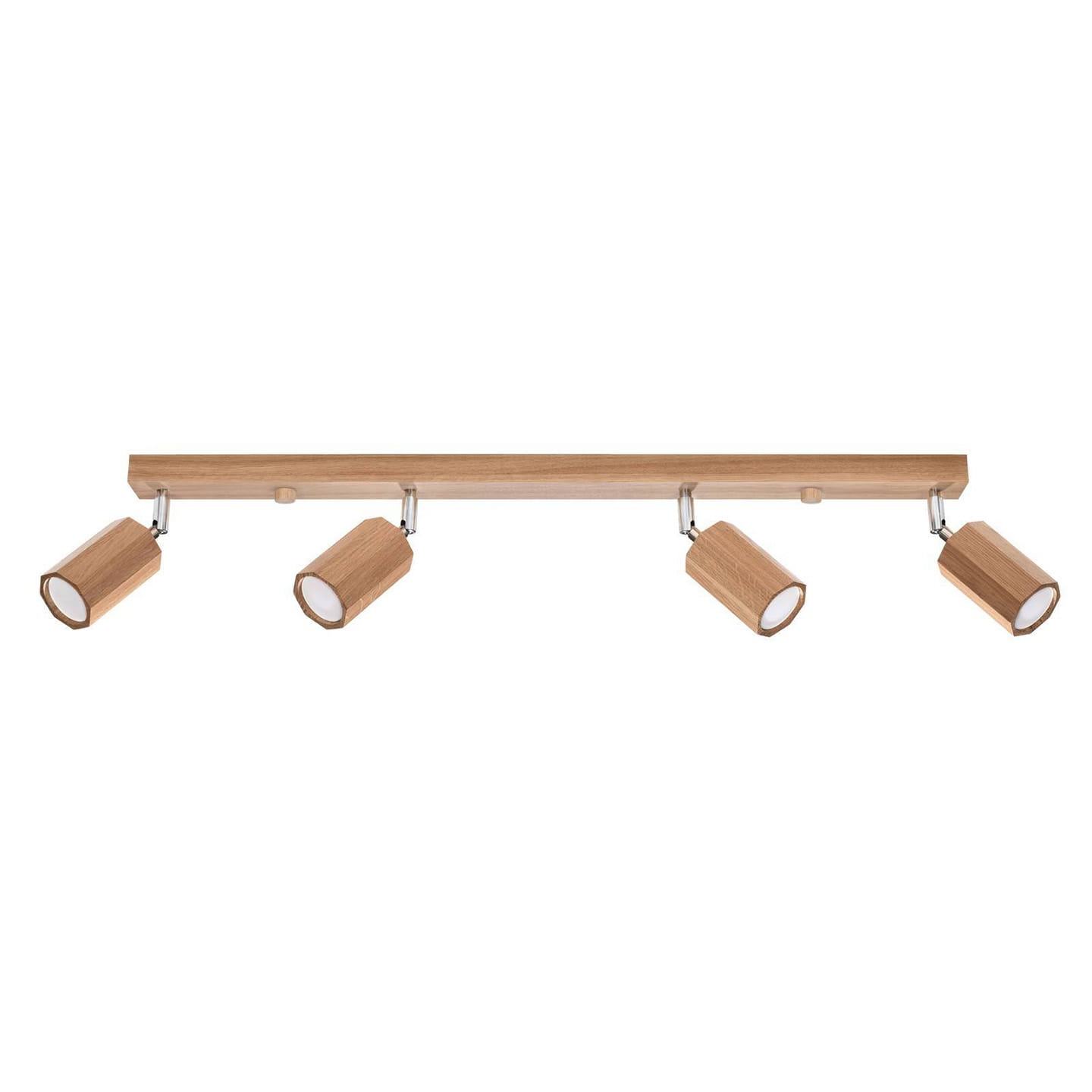 Lampa sufitowa 4 punktowa drewniana ZEKE 4xGU10 dąb