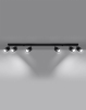 Lampa 6-punktowa sufitowa czarna chrom NERO 6xGU10