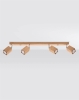 Lampa sufitowa 4-punktowa drewniana KEKE 4xGU10 dąb
